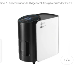 Concentrador de oxígeno y nebulizador